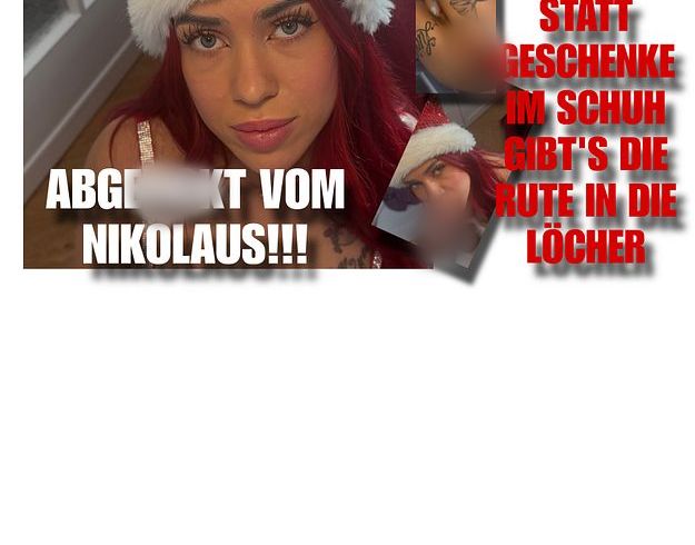 Pia_July's Porno Video: ABGEfi**T VOM NIKOLAUS!!! STATT GESCHENKE IM SCHUH GIBT'S DIE RUTE IN DIE LÖCHER