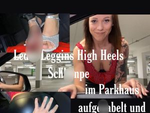 Pia_July Porno Video: Leder Leggins Heels Schlampe im Parkhaus aufgegabelt und zerfi**t!
